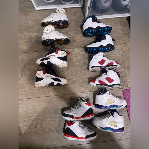 6 Pairs of Toddler Retro Jordan’s size 4c & 5c - Picture 2 of 6